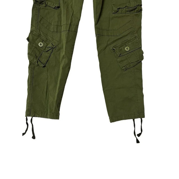 Must Way Cargo Pants Sz 8 Green Hiking Outdoor Hunting Gorpcore Stretch Grunge - Picture 5 of 12